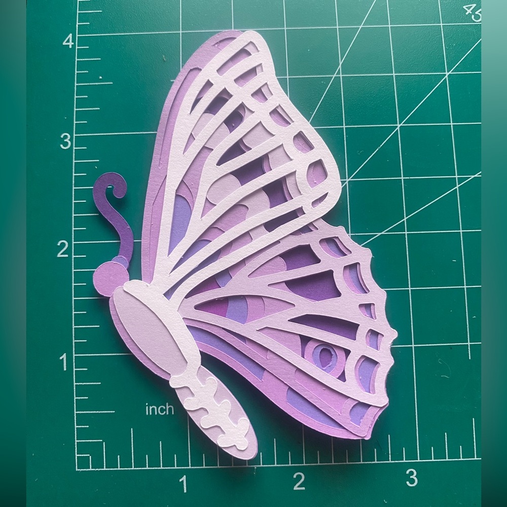 3D Magnet Purple Butterfly